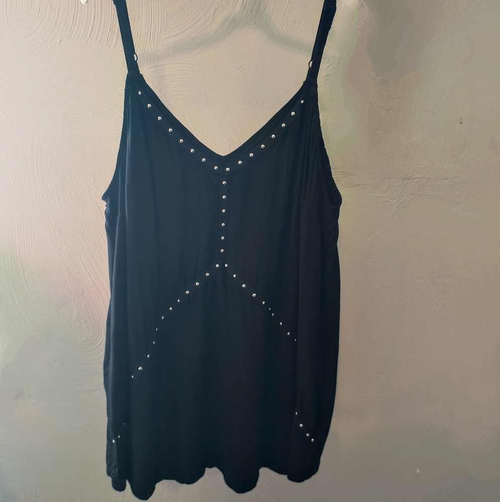 Black Studded Women's Top